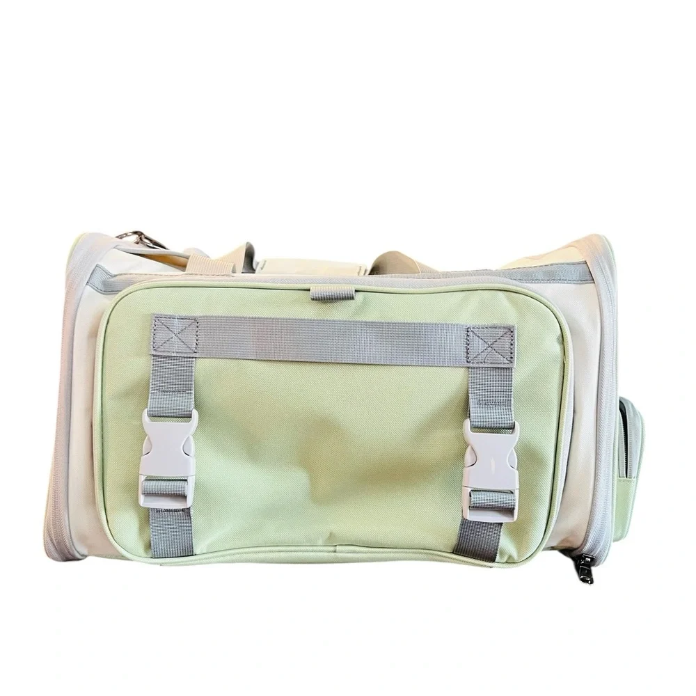Pawaii Pet Travel Carrier Bag for Cats And Small Animals - Light Green & Gray